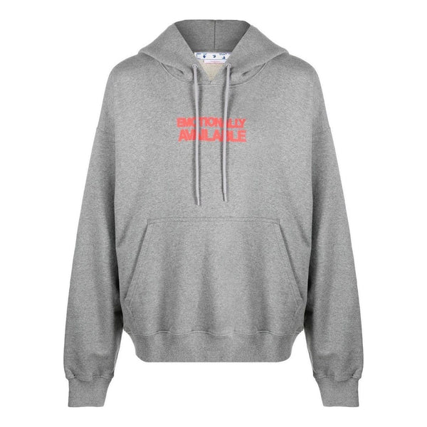 

Толстовка slogan print hoodie 'grey' Off-White, серый