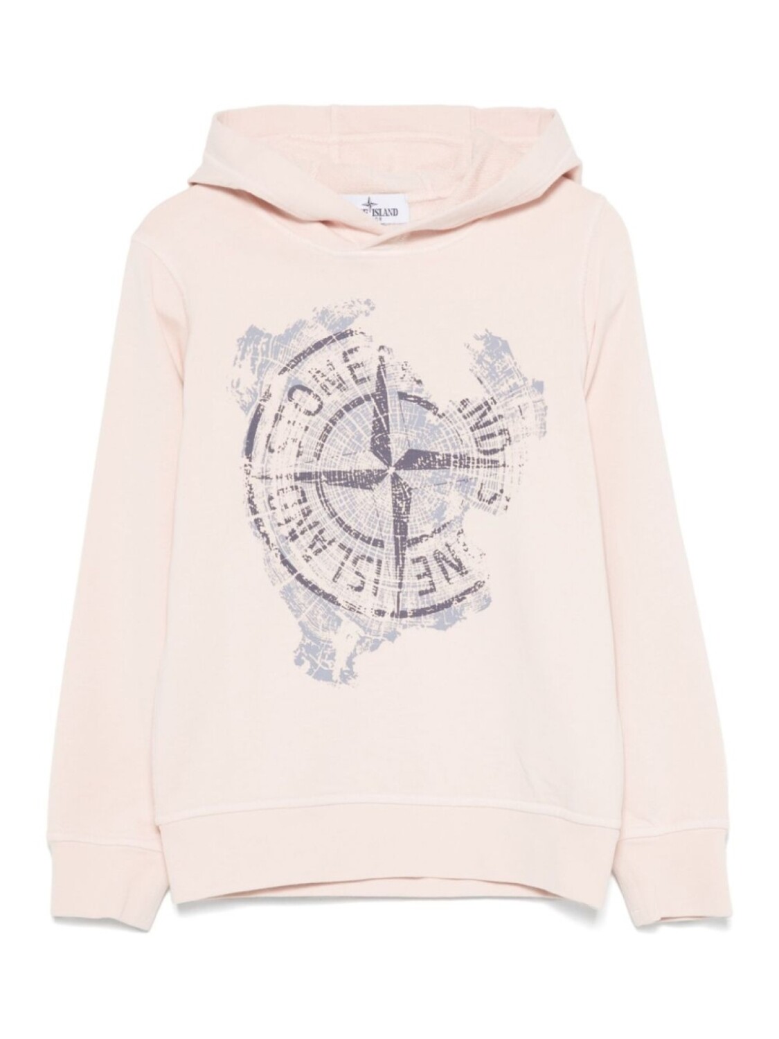 

Толстовка с капюшоном и логотипом Stone Island Junior, розовый
