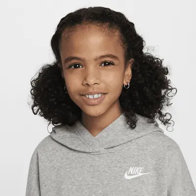 Худи Nike Sportswear Club Fleece, серый/белый — фото 3