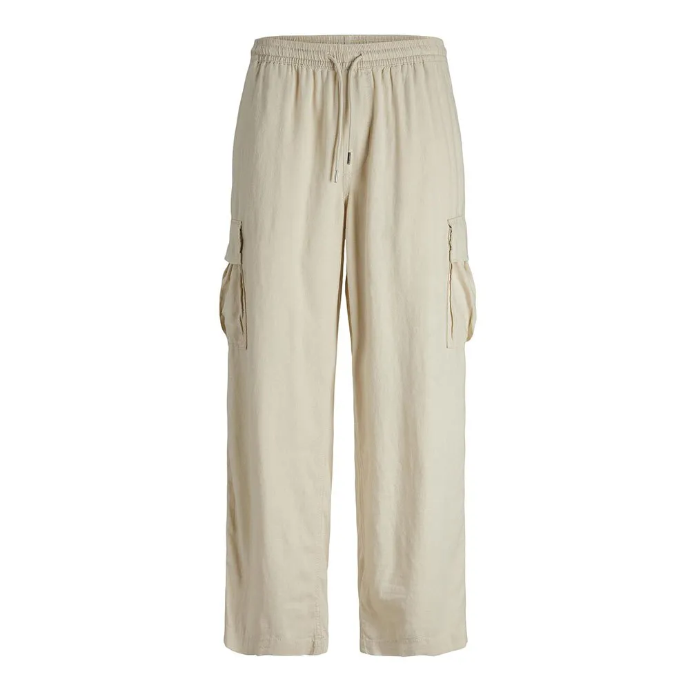 

Брюки карго Jack & Jones Bill Nate Linen Blend, бежевый