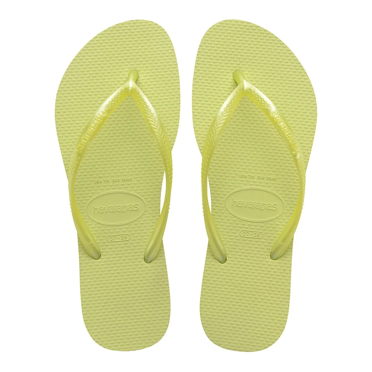 Женские шлепанцы Hav. Slim Matcha Green 412 Havaianas, зеленый