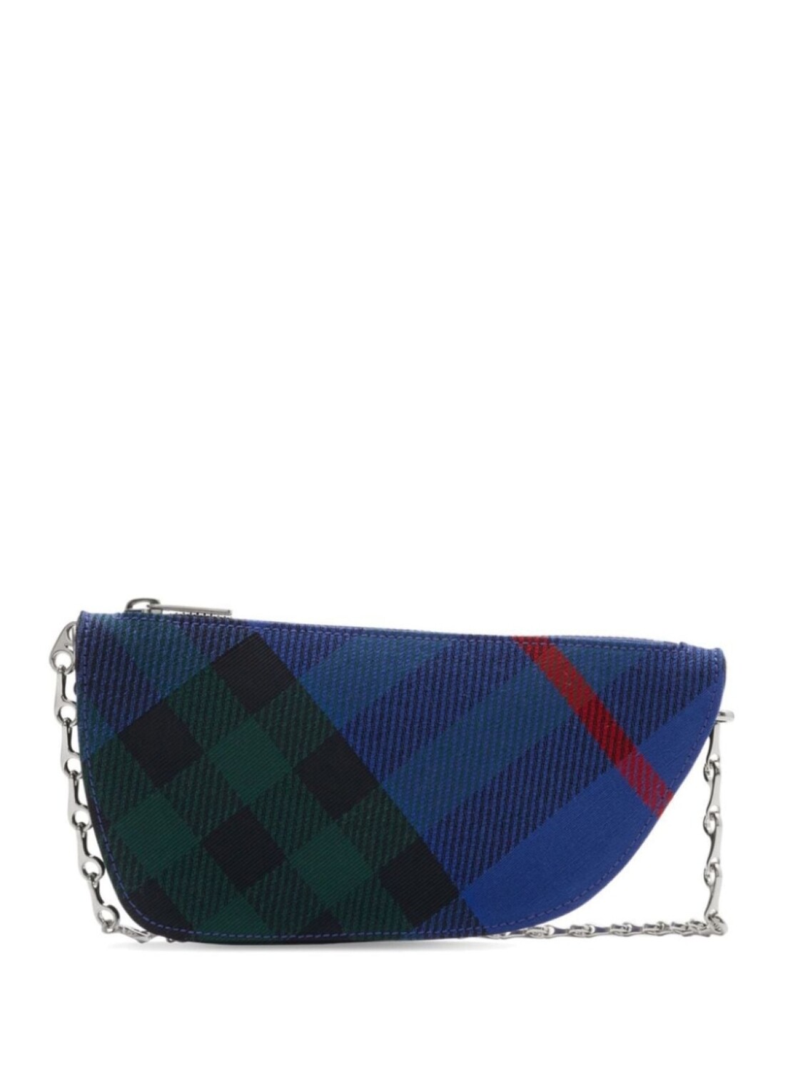 

Мини-сумка Burberry Shield в клетку, синий