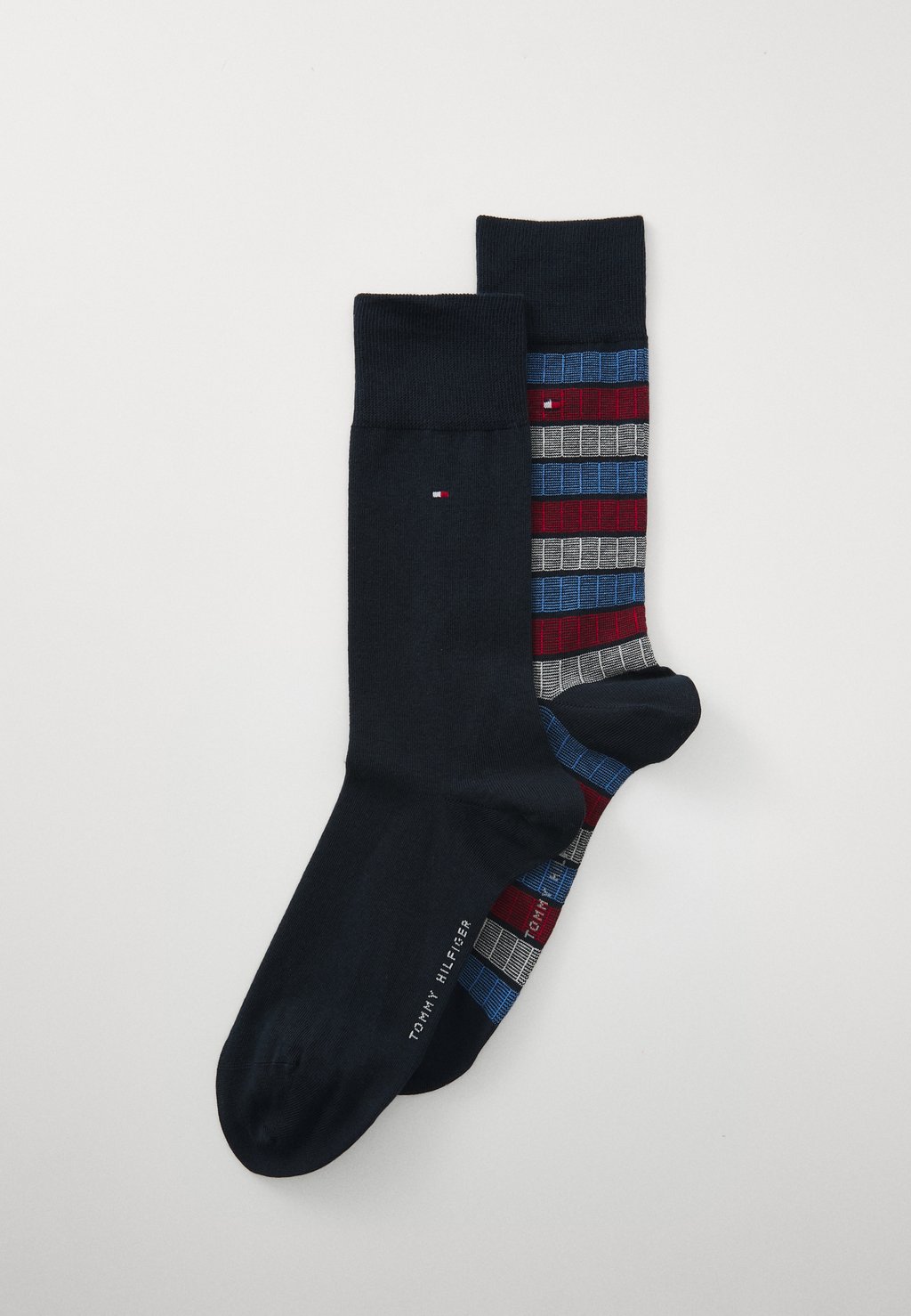 

Носки MEN SOCK ONE ROW COLORBLOCK 2 PACK Tommy Hilfiger, темно-синий