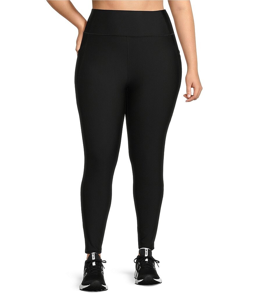 

Kinesis Plus Size Влагоотводящие леггинсы до щиколотки с высокой посадкой, черный