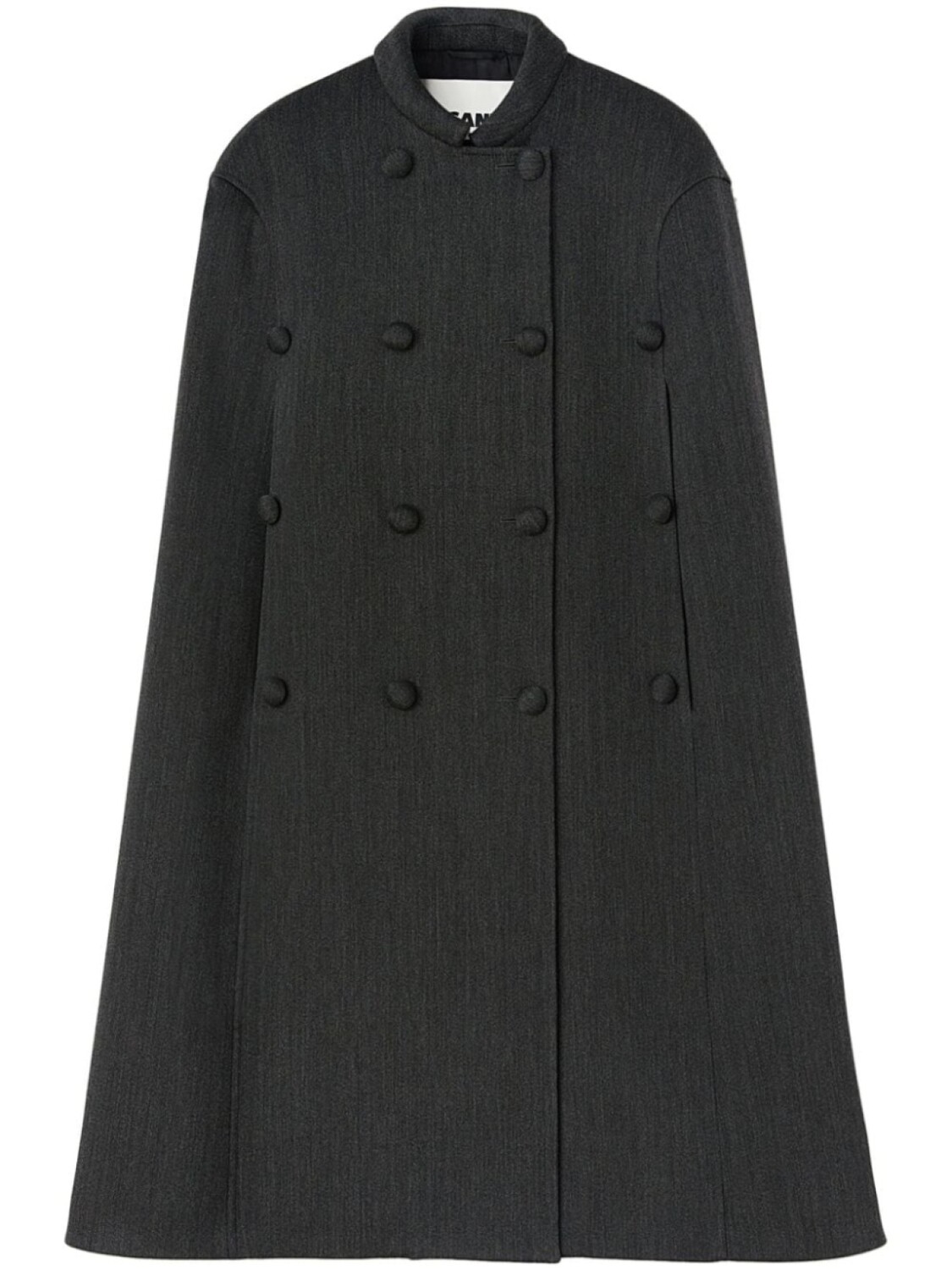 

Jil Sander кейп с короткими рукавами, черный