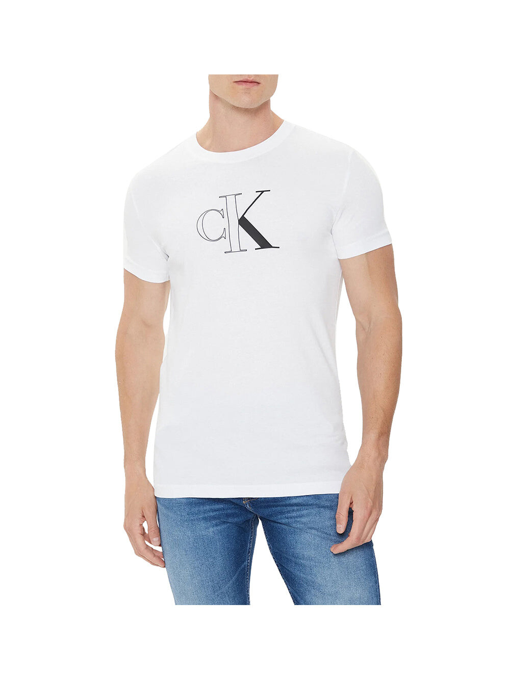 

Белая мужская футболка Calvin Klein