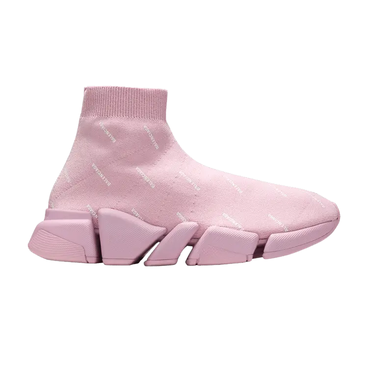 Кроссовки Balenciaga Balenciaga Wmns Speed 2.0 Sneaker 'Allover Logo - Soft Pink', розовый