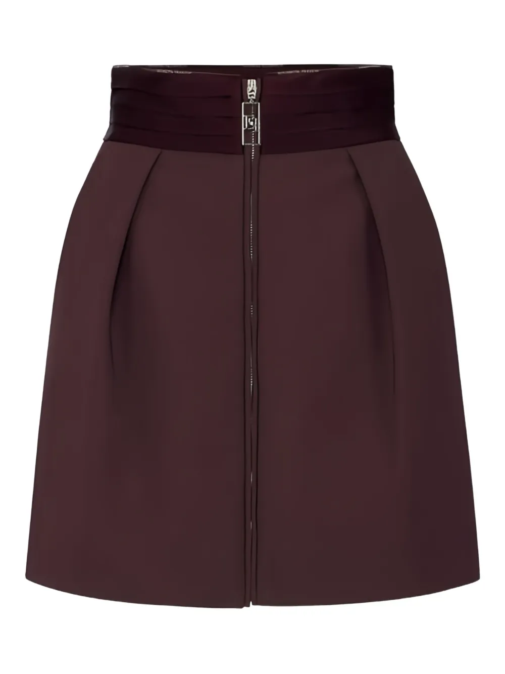 

Плиссированная мини-юбка с атласной отделкой Elisabetta Franchi, красный