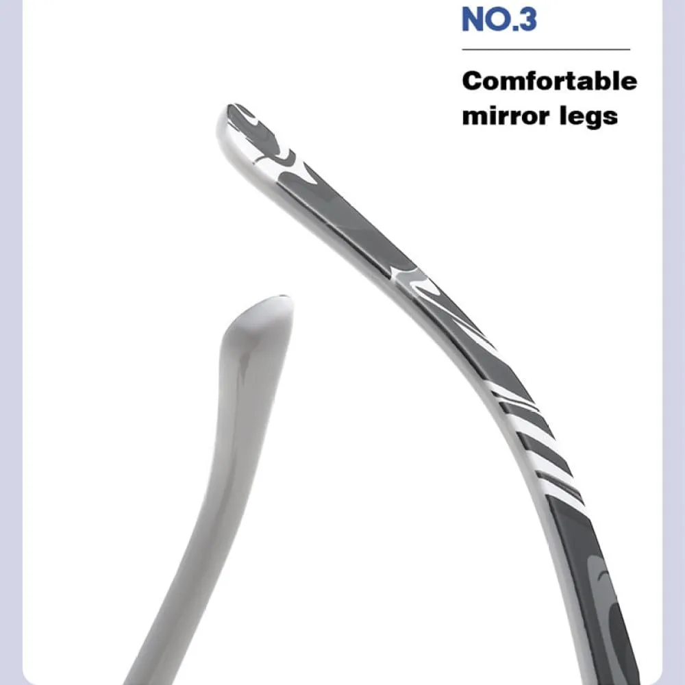 

Полукруглые солнцезащитные очки с мраморным рисунком для женщин, градиентные солнцезащитные очки без оправы, защита от УФ-излучения UV400 LANGSER, Gold Clear