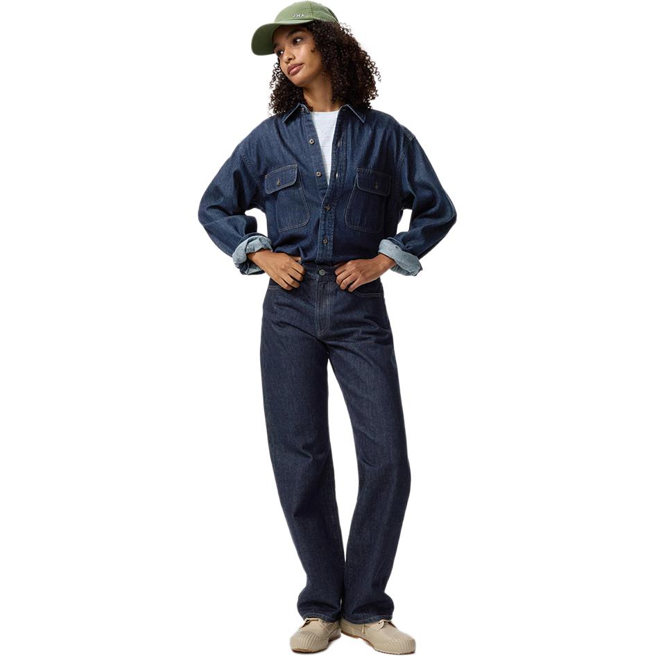 

Джинсы Women's Moderate Straight Fit UNIQLO, темно-синий