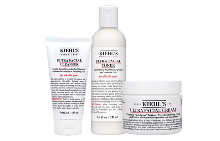Набор средств для ухода за кожей Kiehl's Ultra Facial Set: очищающее средство, тоник и увлажняющий крем, 150 мл + 250 мл + 50 мл — фото 2