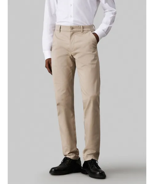 

Брюки чинос Slim fit Calvin Klein, бежевый