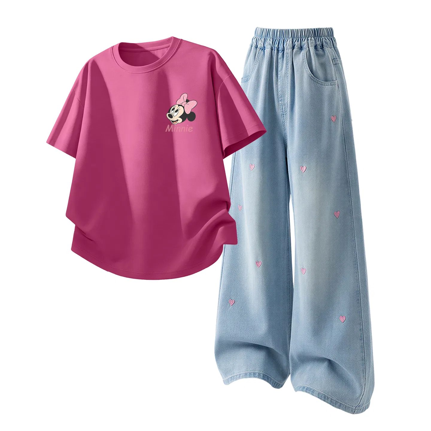 Детский спортивный костюм Casual Sportswear 2 Piece Set Disney, Dapple Garnet Red+Solid Color Denim Light Blue — фото 4