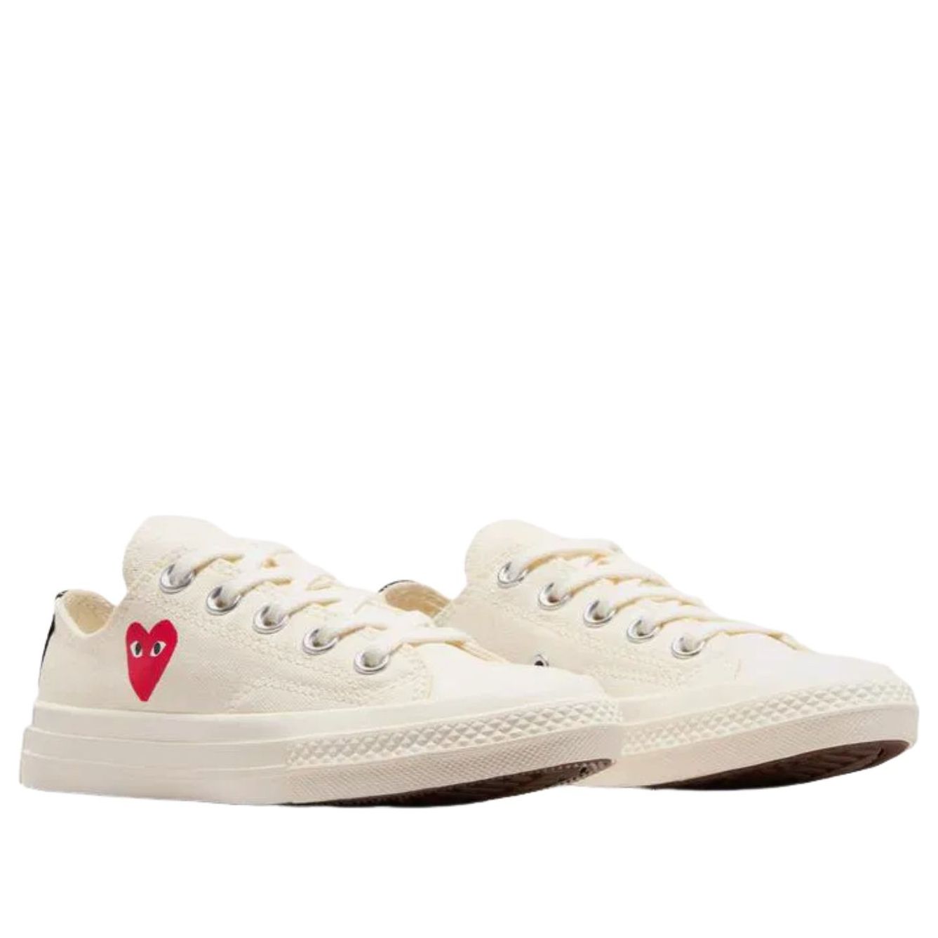 (P.S.) Converse x Comme des Garcons PLAY Chuck Taylor All Star 70 Ox 'Single Heart Milk' — фото 2