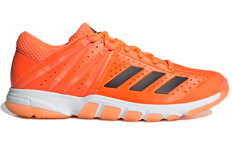 Кроссовки для бадминтона Wucht P5, унисекс, низкие, оранжевые/черные Adidas — фото 2