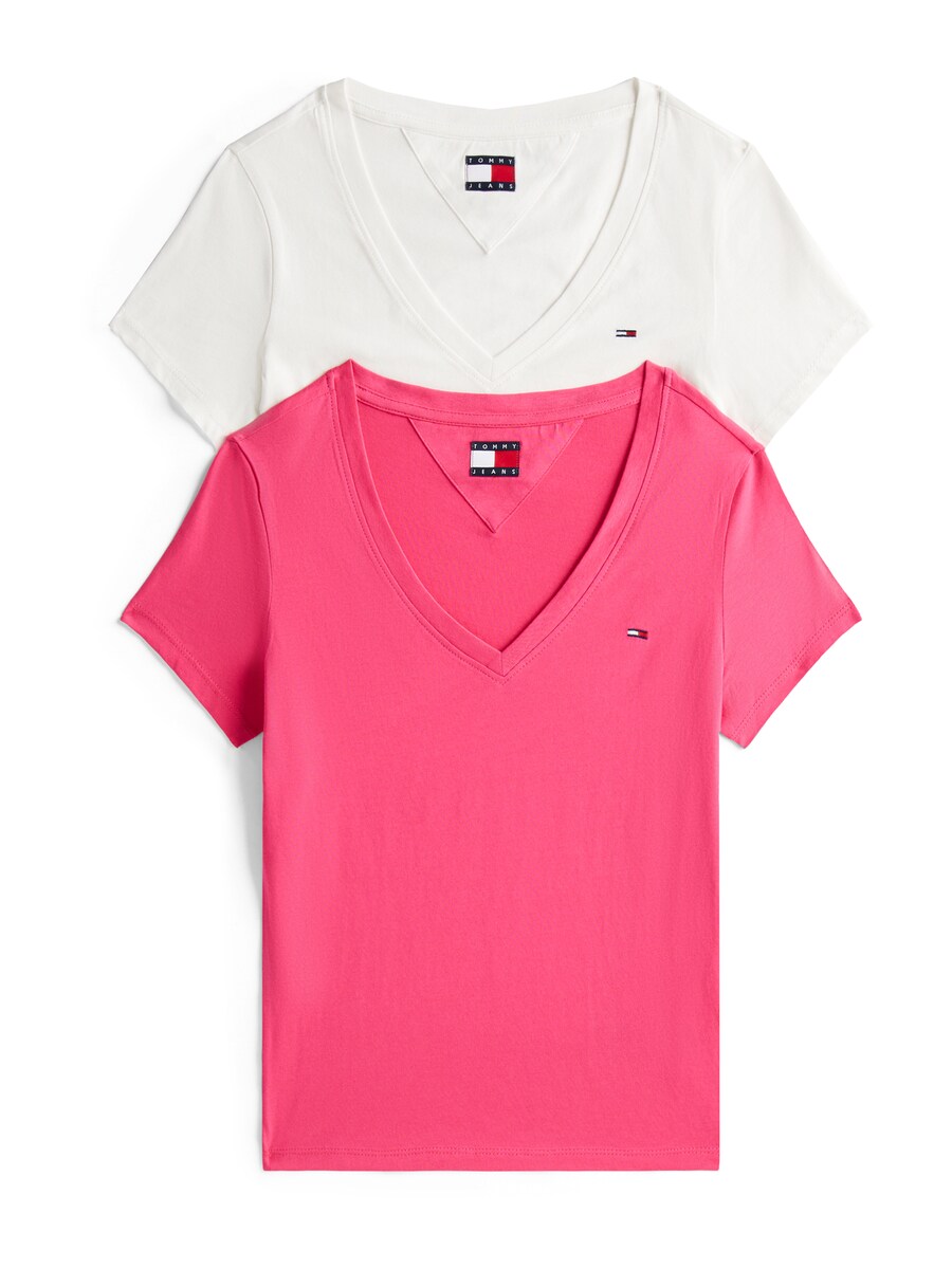 

Рубашка Tommy Jeans, цвет Light pink/White