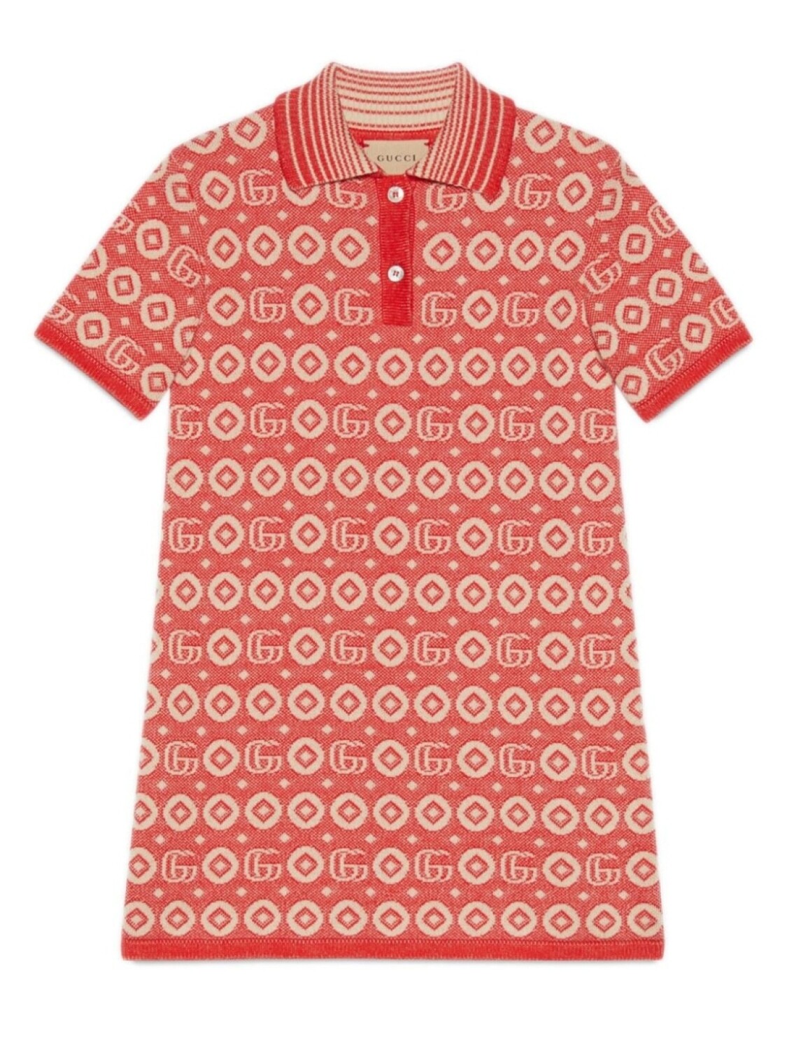 

Gucci Kids платье с логотипом Double G, красный