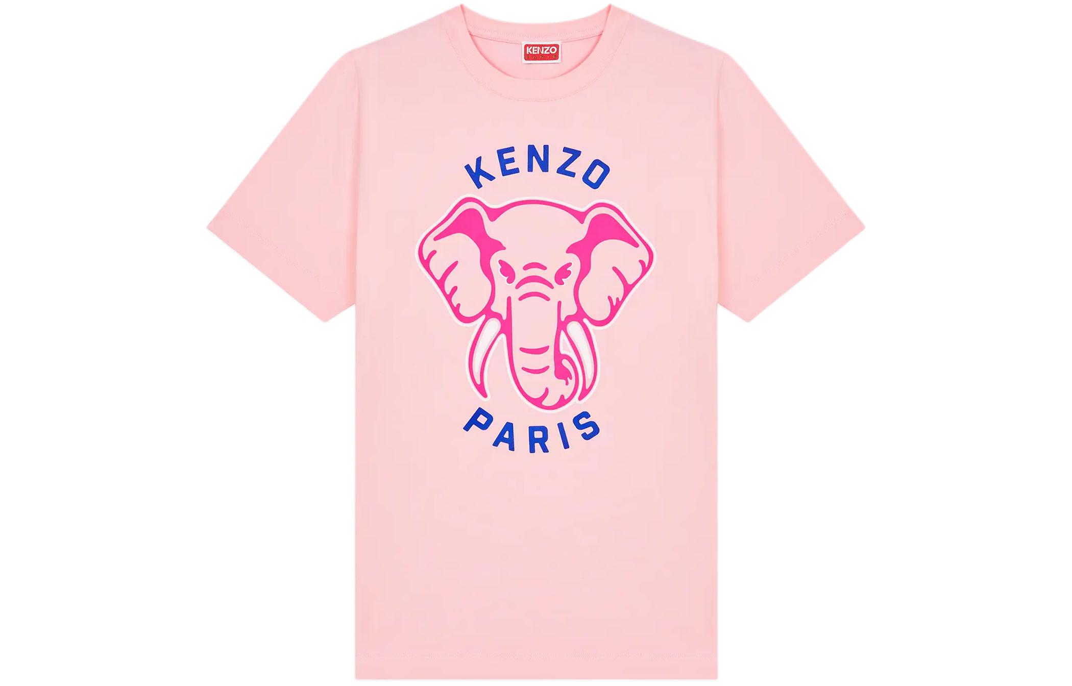 

Футболка женская Kenzo Elephant-print, розовый