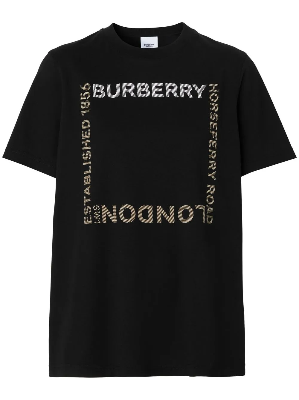 

Футболка с принтом Horseferry BURBERRY, черный