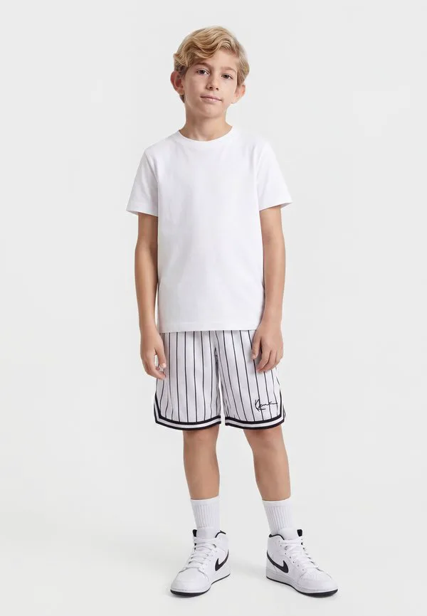 Маленькие фирменные спортивные штаны для подростков Karl Kani, White — фото 2