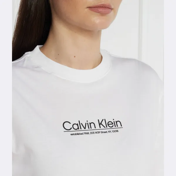 Футболка стандартного кроя в тон Calvin Klein, белый — фото 4