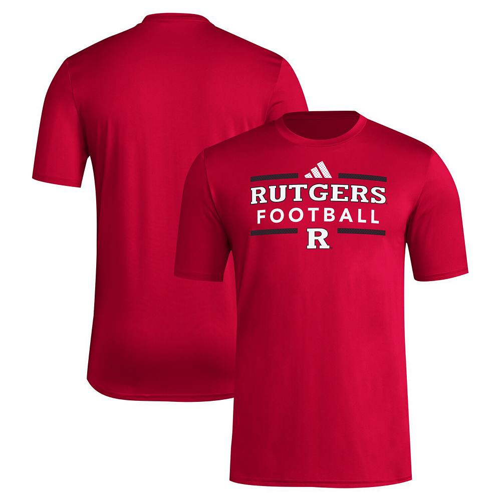 

Мужская футболка adidas Scarlet Rutgers Scarlet Knights Locker Football Pre-Game AEROREADY, цвет Rut Red