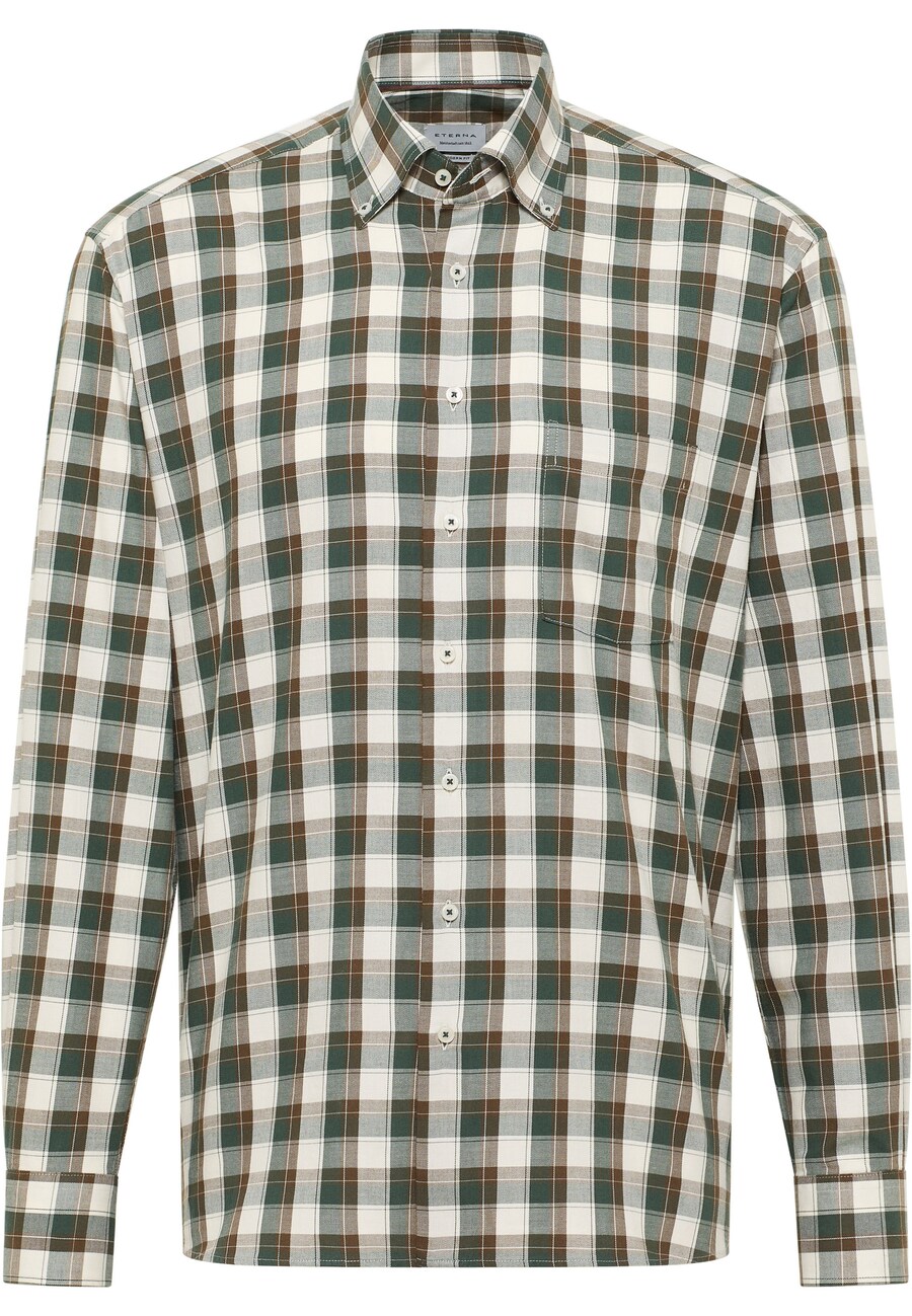 

Рубашка на пуговицах классического кроя ETERNA, темно-зеленый