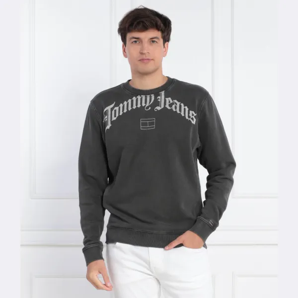 Толстовка свободного кроя Tjm в стиле гранж с аркой Tommy Hilfiger, черный — фото 2