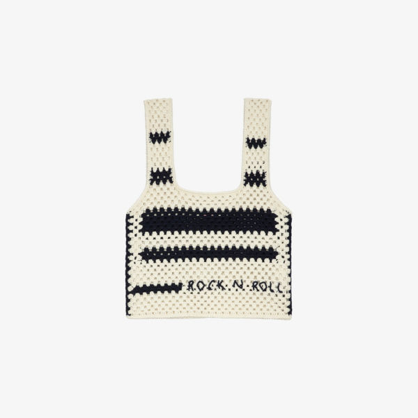 

Топ Zadig&Voltaire Dillie с вязкой крючком, экрю