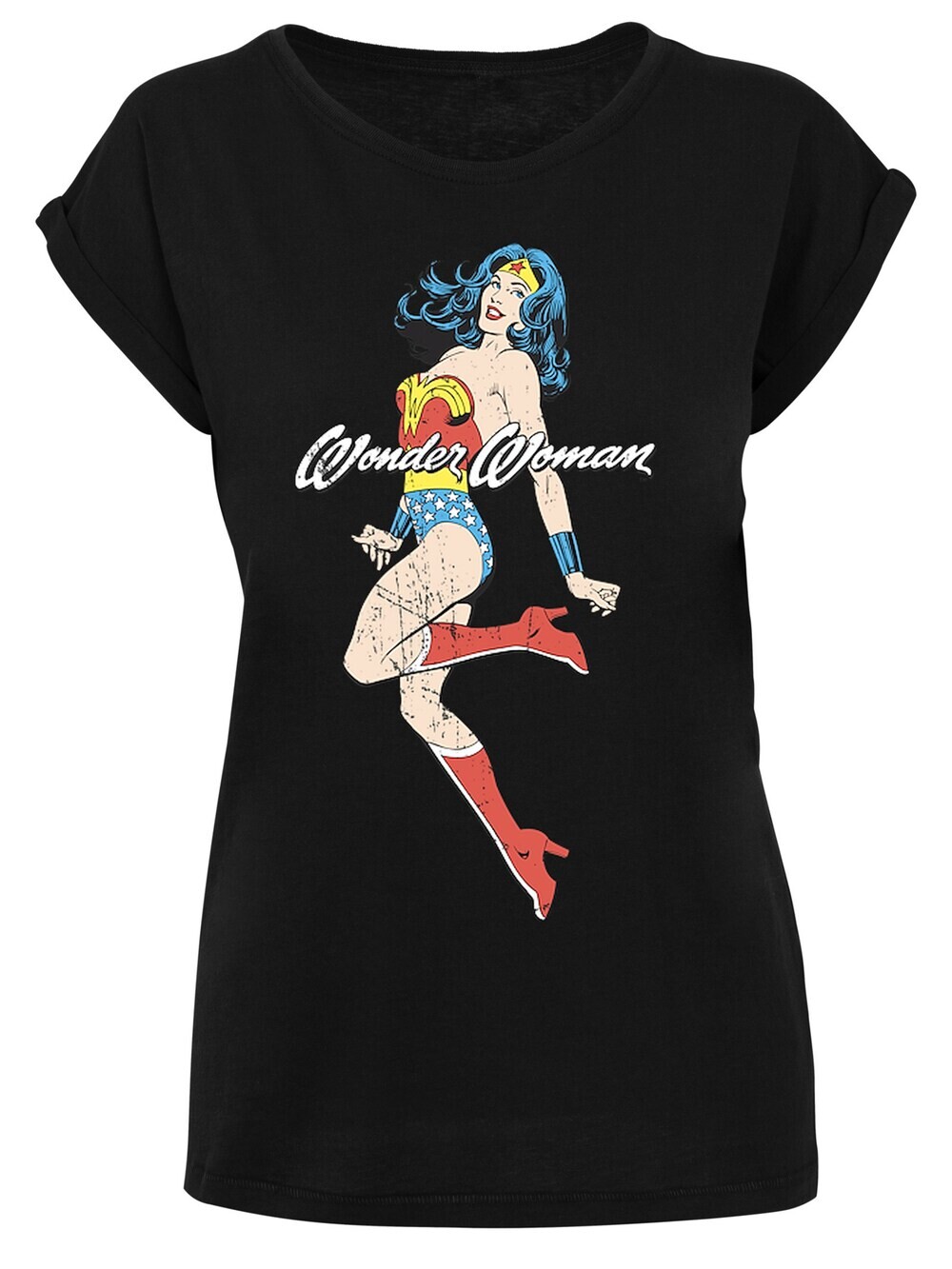 

Рубашка F4Nt4Stic DC Comics Wonder Woman Jump, черный