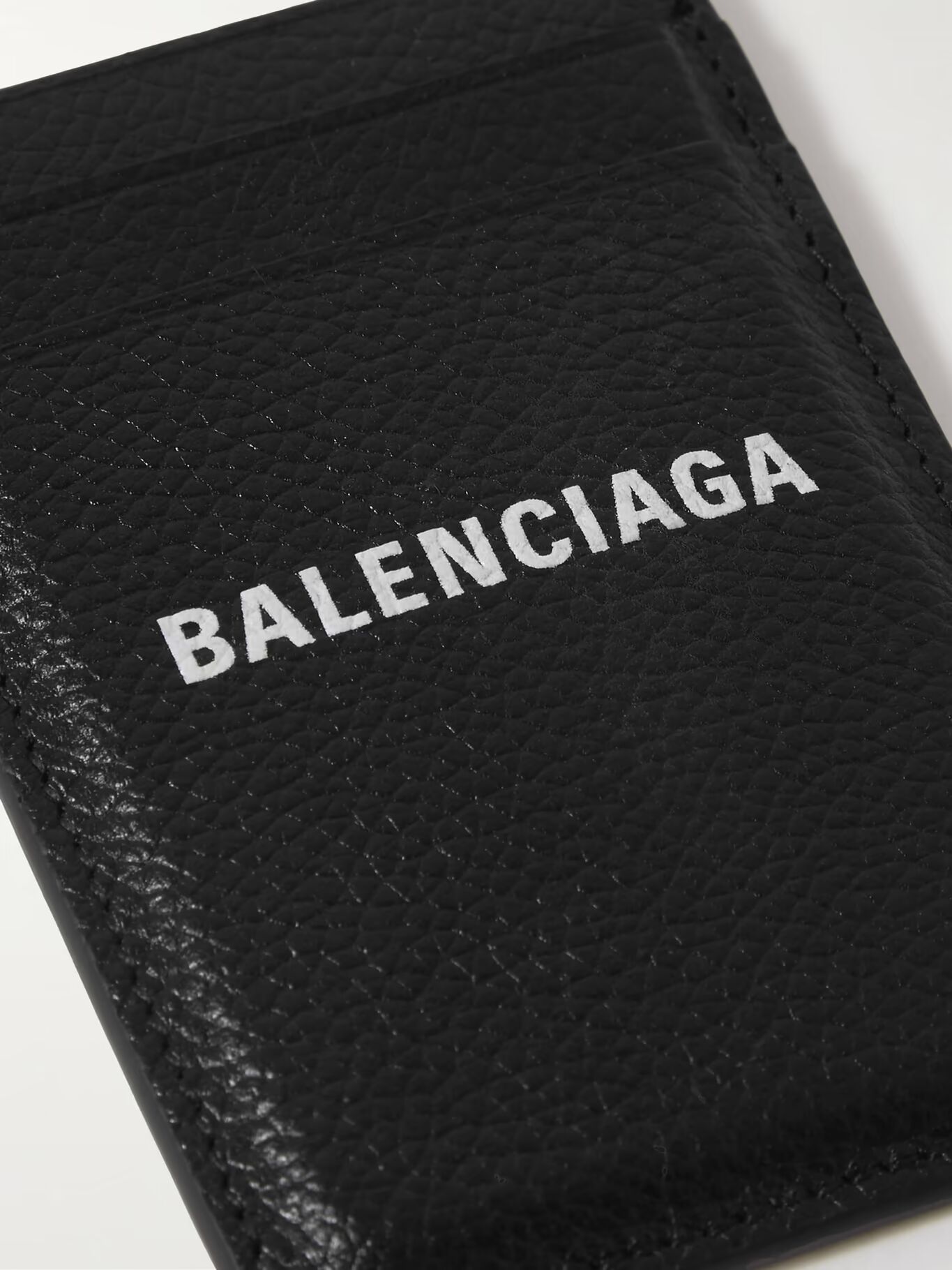 

Визитница из натуральной кожи с логотипом BALENCIAGA, черный