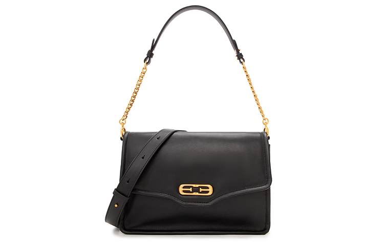 

ELLE Средняя женская наплечная сумка из кожи Top Grain Cow цвета Yellow/Oat/Black