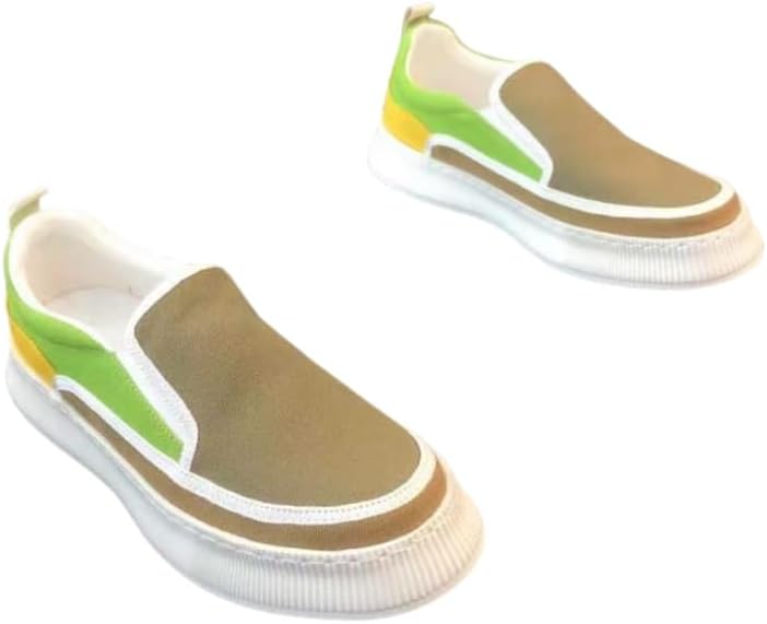 

Мужские повседневные туфли из дышащего холста с толстой подошвой, цельный стиль, молодежные и повседневные, противоскользящий дизайн, легкая и дышащая стелька Clolinde, хаки