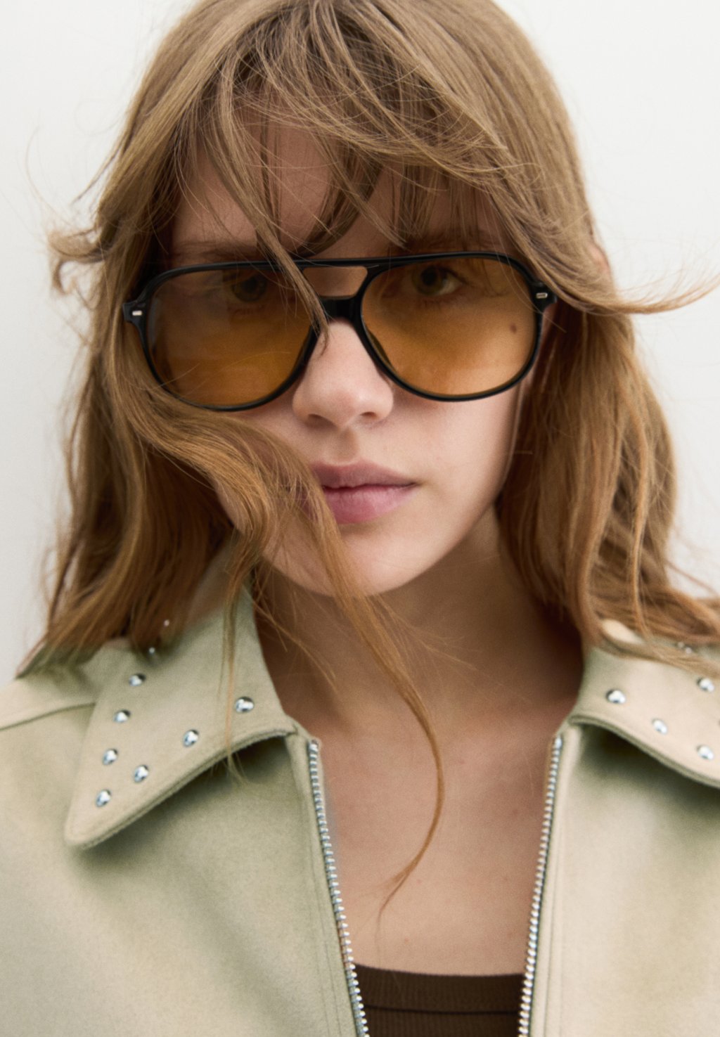 

Солнцезащитные очки AVIATOR PULL&BEAR, желтый