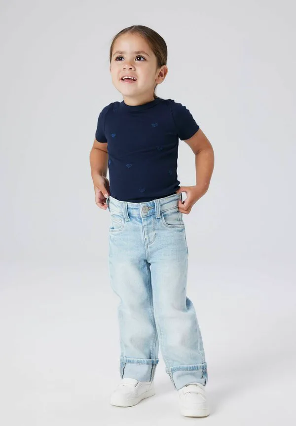Джинсы прямого кроя с отворотом Name It, Light Blue Denim
