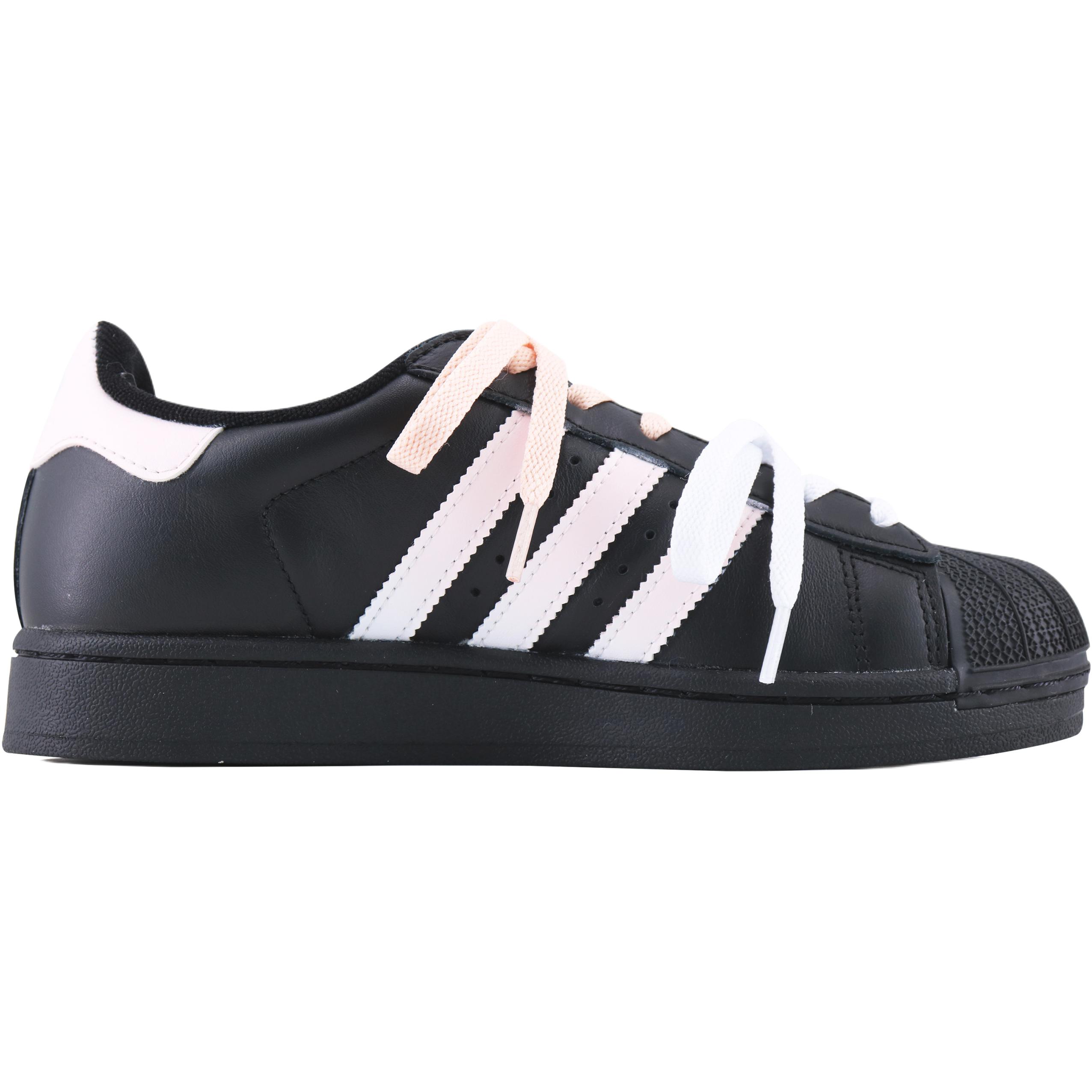 Adidas Originals Superstar 2 Milk Cap Bear Abrasion Resistant Low top Детские скейтбординг кроссовки черные розовые Unisex — фото 3