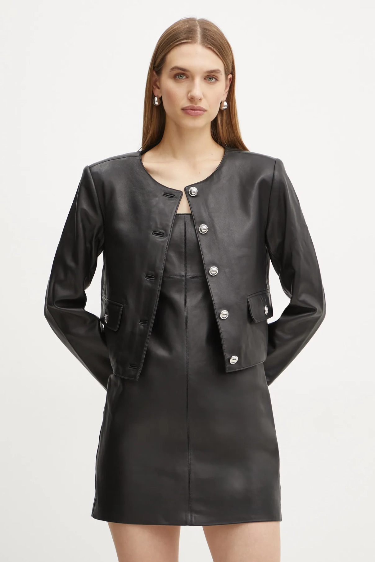 

Кожаная куртка MICHAEL Michael Kors, черный