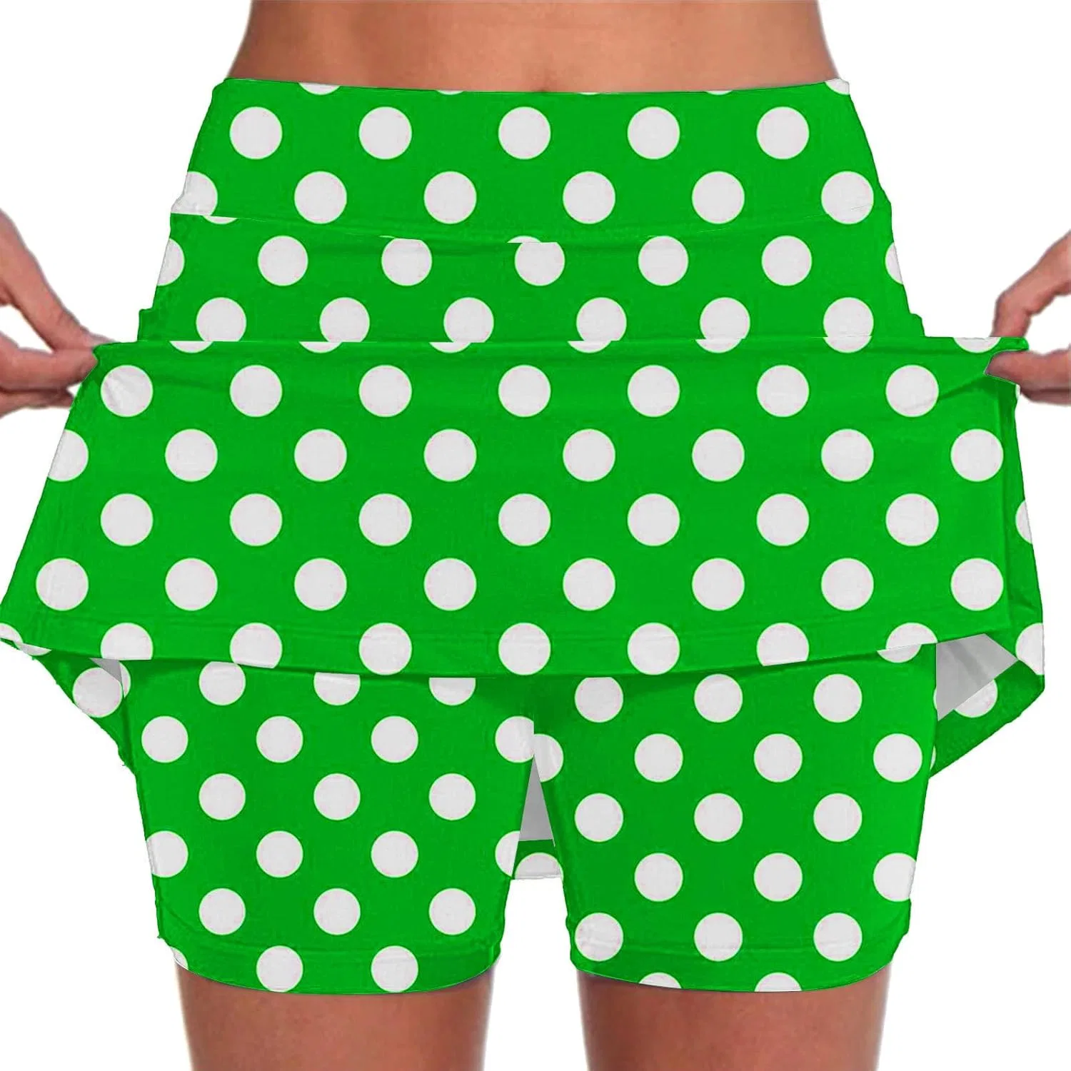 Шорты для активного отдыха, женские, Polka Dot, A-green