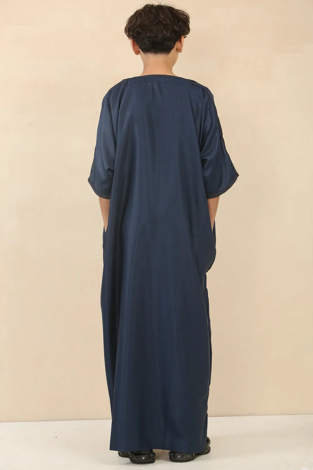 Arabic Thobes Детский синий марокканский халат для мальчиков Thobe Djellaba Jubba Eid — фото 4