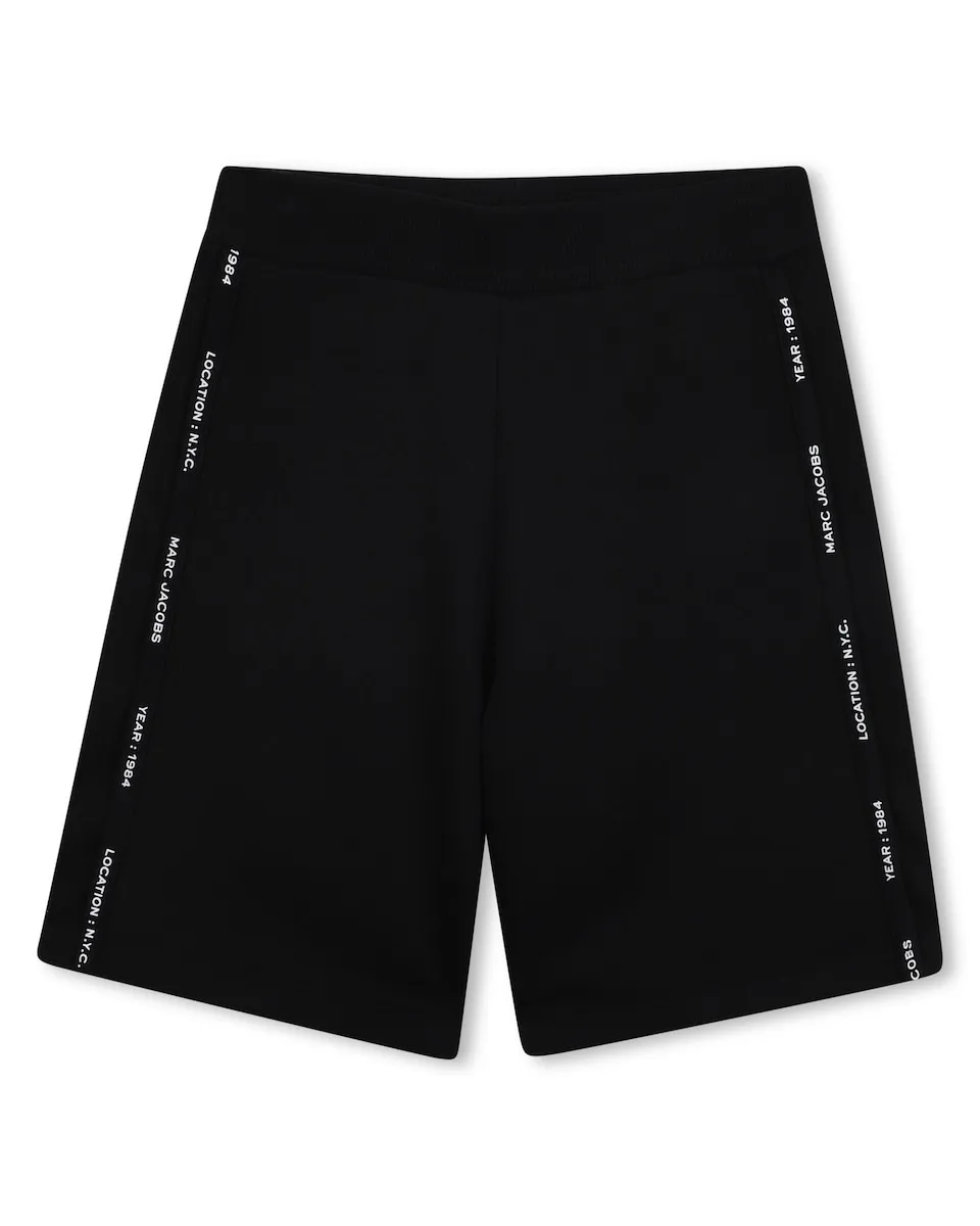 

Детские бермуды из черного хлопка Marc Jacobs