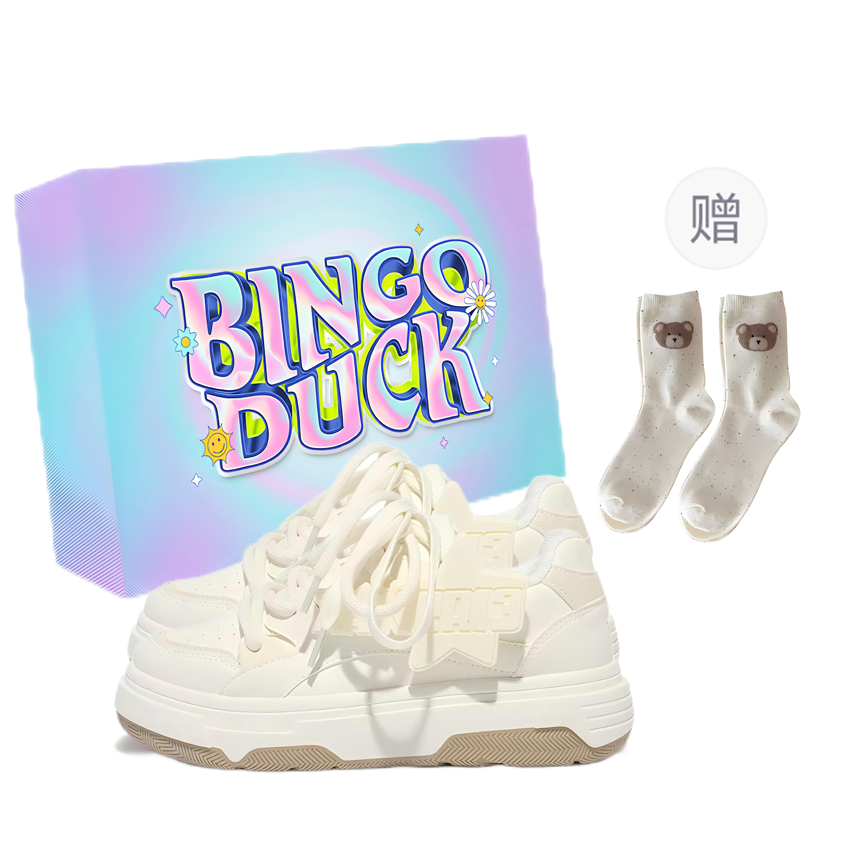 

Детские скейтерские кроссовки Kids BINGO DUCK, экрю