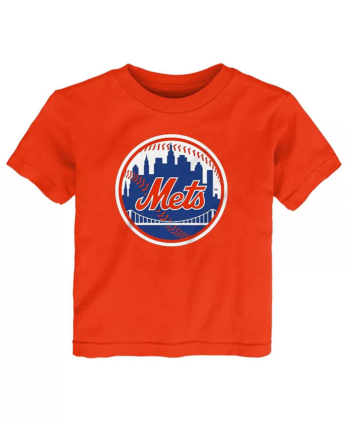 

Оранжевая футболка с логотипом начальной школы New York Mets для малышей Outerstuff