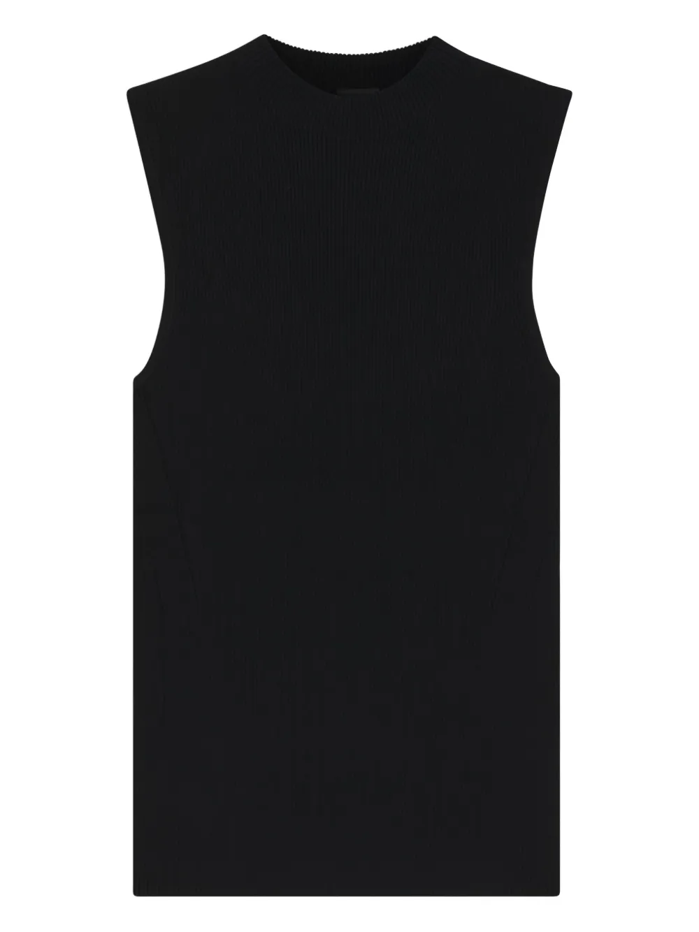 

Топ в рубчик без рукавов Boss, черный