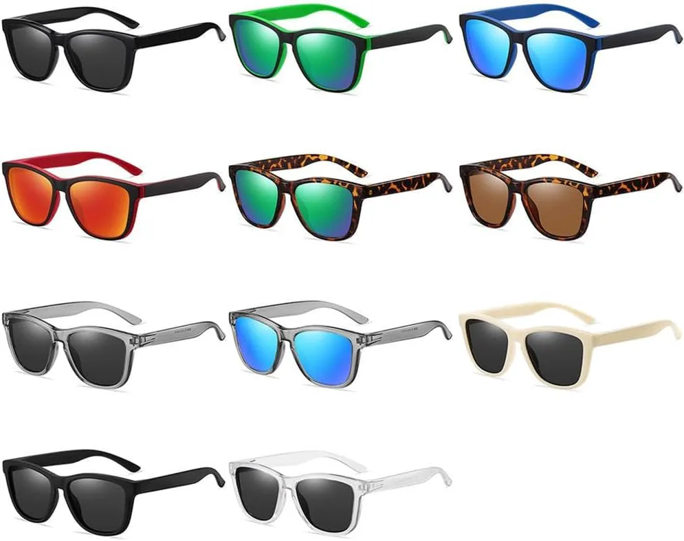 

1 шт. Поляризованные солнцезащитные очки для мужчин и женщин, зеркальные, для вождения, рыбалки, с защитой UV400, классические ретро-очки KTUCN, Bright Black