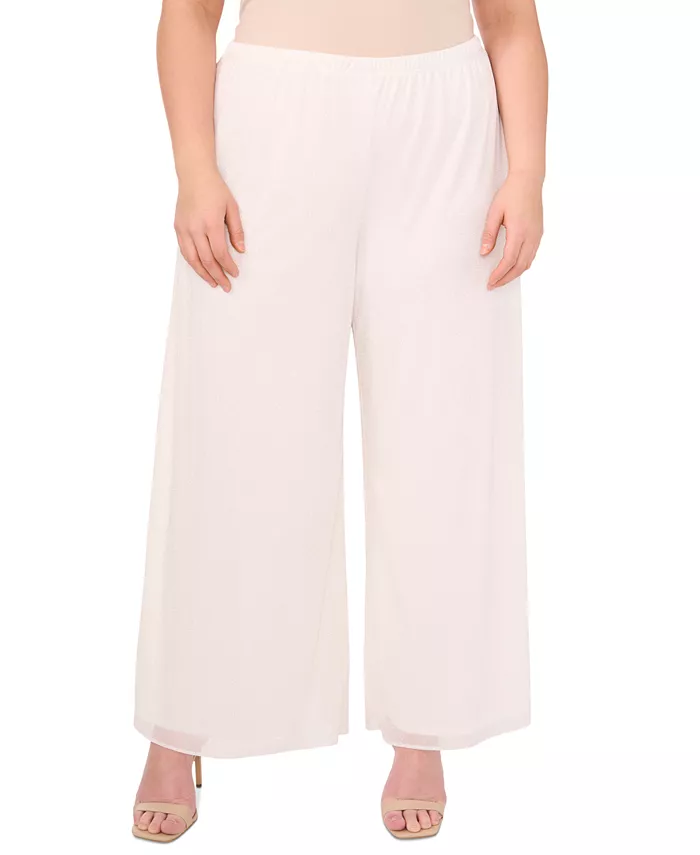 

Женские брюки-клеш из шифона больших размеров с широкими штанинами MSK, слоновая кость/кремовый