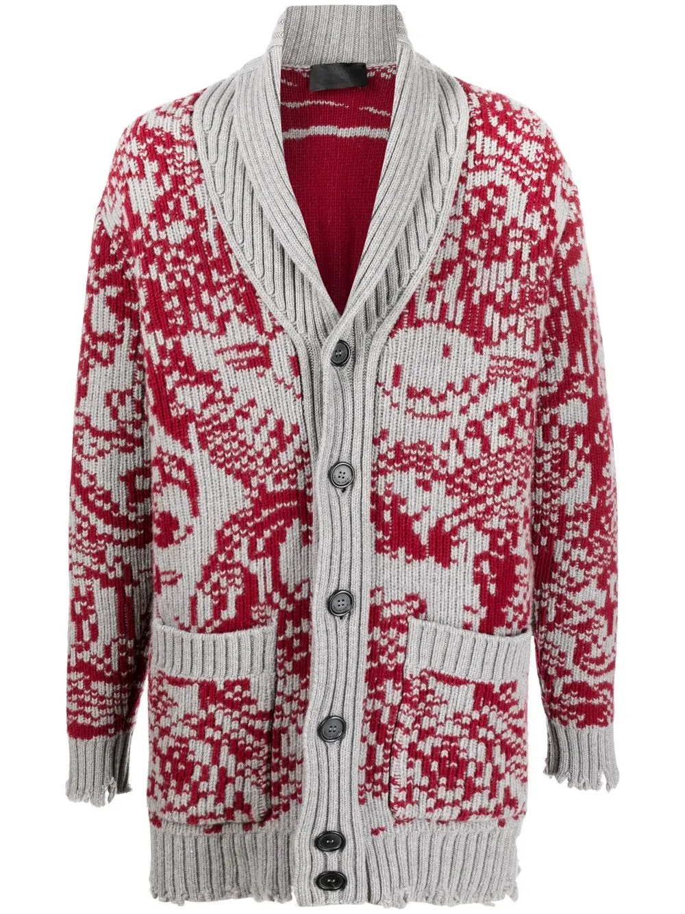 

Длинный кардиган Philipp Plein, серый