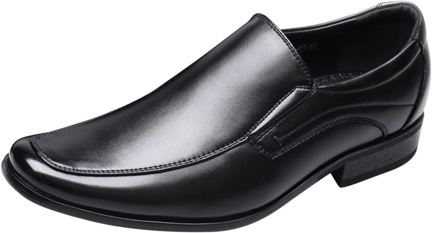 

Мужские классические туфли BORAMAX, лоферы без шнурков, свадебные и деловые туфли из искусственной кожи, удобная обувь для мужчин, подходящая к костюму, черный