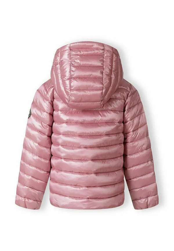 Блестящая стеганая легкая куртка с капюшоном Minoti, Pink — фото 3