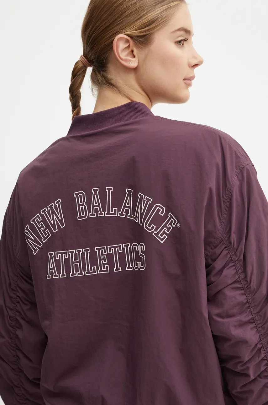 

Куртка-бомбер New Balance, фиолетовый