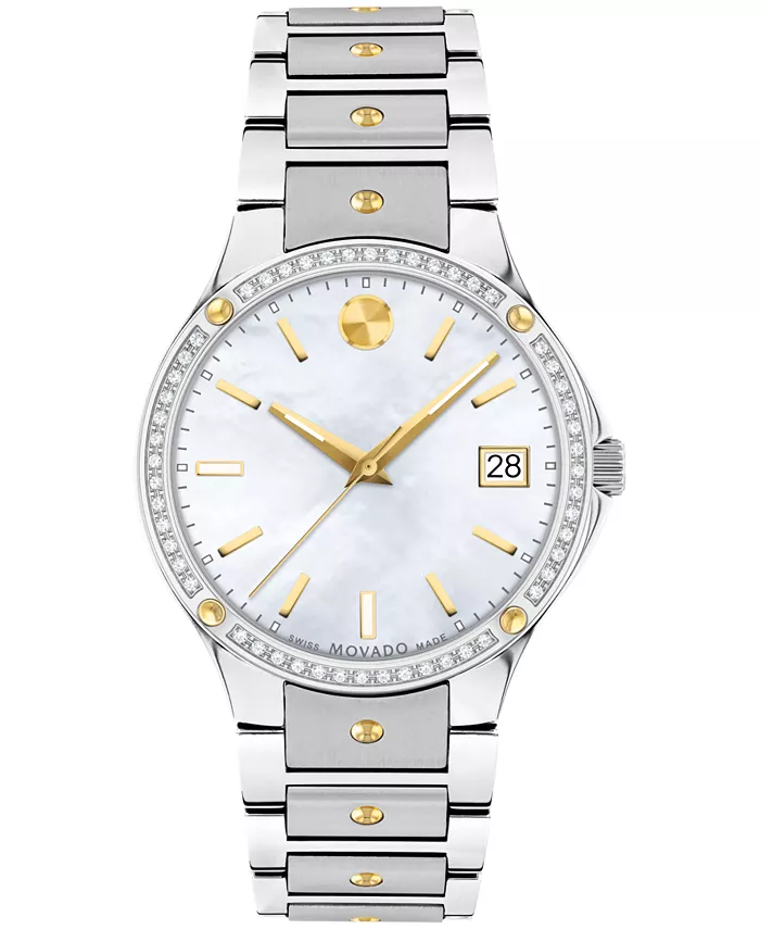 

Женские часы-браслет Swiss SE Diamond (1/5 ct. общ. вес) с позолотой PVD и стальным корпусом, 32 мм Movado